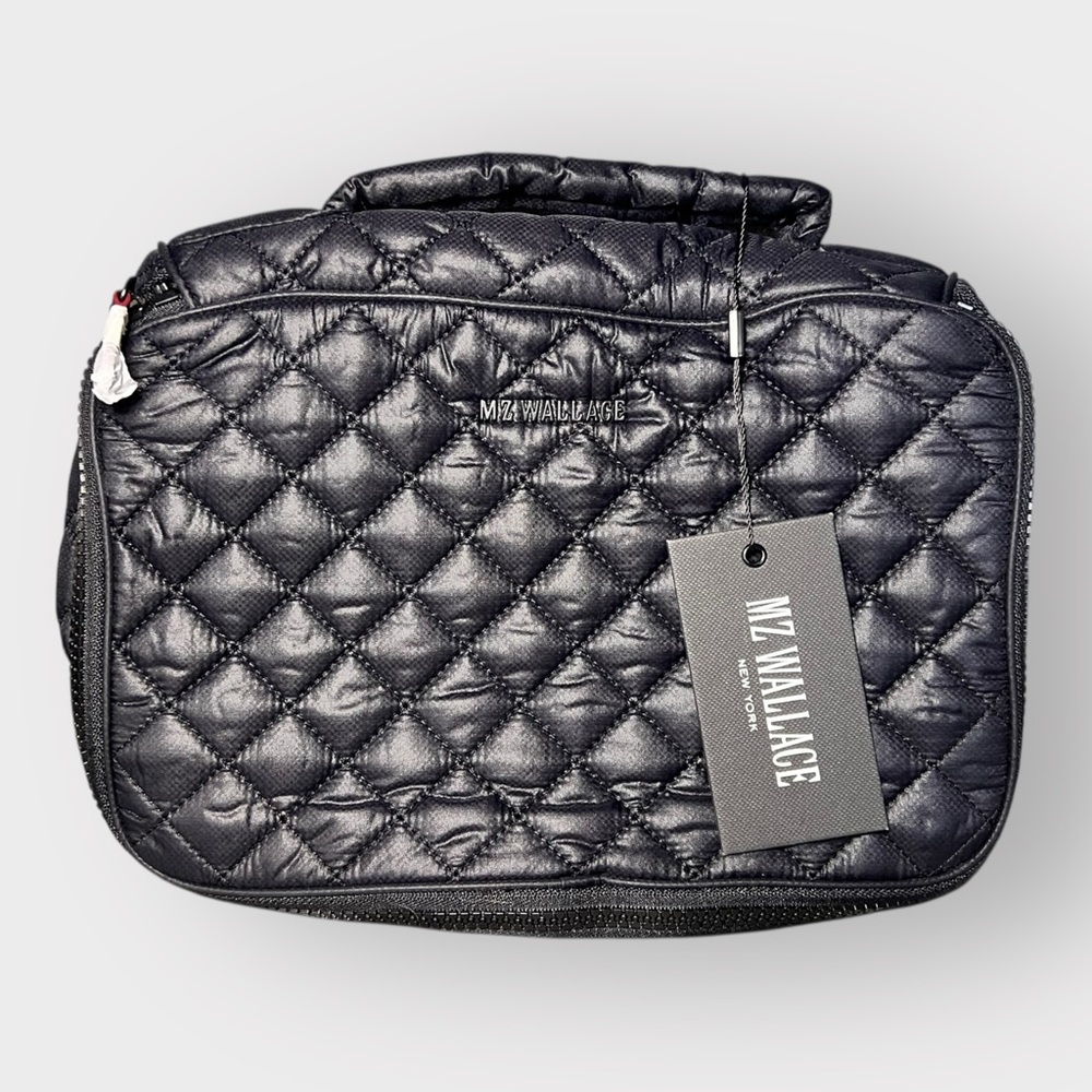 MZ Wallace Quilted Black Cosmetic / Toiletry Bag • NWT